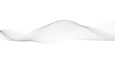 Abstract background with silver, grey and white smoky wave lines on white paper wave background. Gray and white digital technology wavy curve lines background.	