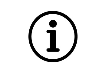 Information icon vector. Info symbol in circle. Flat line sign for web design, app, UI, UX. Customer service, support, help desk, guide, faq concept. About us button.