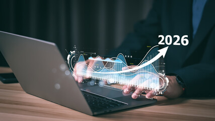 2025 business growth, Planning, opportunity, challenge and business strategy in new year, Marketing plan continue to increase return. Development to success and motivation in 2025.