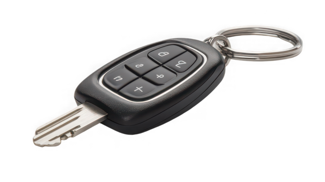 Modern car key with remote control for security and access