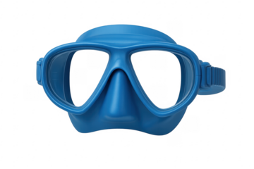 Blue diving mask for water sports equipment