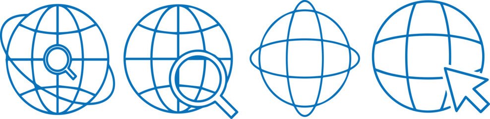 globe, sphere, earth, planet, world, international,icon, atlas, cartography, geography, geometry, wireframe, mesh, blueprint, diagram, outline, minimalist, blue, white, vector