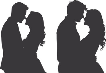 silhouette of a couple