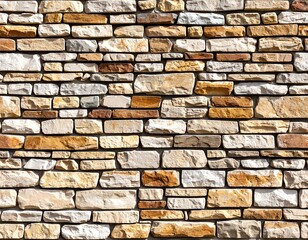 Fototapeta premium Stone wall facade, varied tones