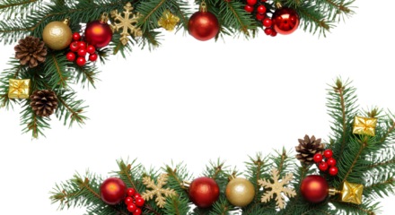 Festive Christmas Border on White – Pine, Berries & Ornaments

A lush, elegant holiday frame blending nature and sparkle—ideal for cards, invites, or seasonal design.