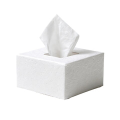 minimal square tissue box isolated for bathroom and home decor

