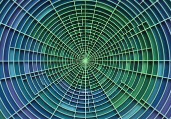 Abstract radial pattern background with concentric circles and glowing center