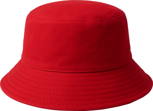 mockup red Bucket hat
