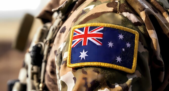 Australian army soldier uniform camouflage flag patch military defense force