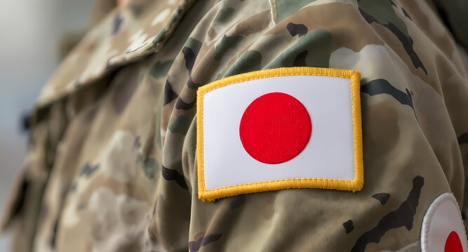 Japan military uniform camouflage flag patch soldier army japanese defense force