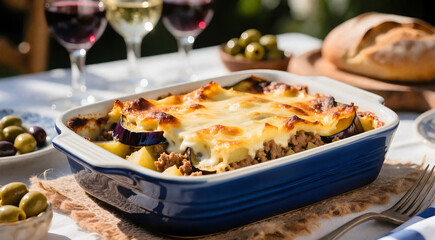 Traditional Greek Moussaka Dish