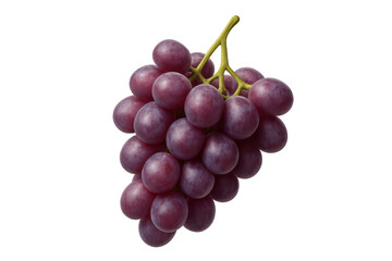 Fototapeta premium Bunch of red grapes with transparent background