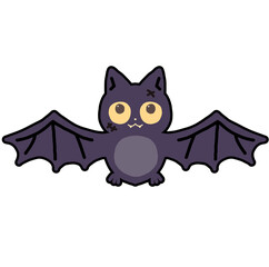 Autumn Night Halloween Bat Illustration