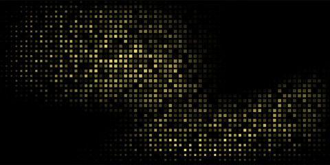 Vector abstract blue background haftone frame of geometric rectangle dynamic black