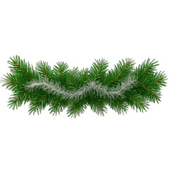 Lush Evergreen Garland With Frosted Accents Perfect for Winter and Holiday Decorations