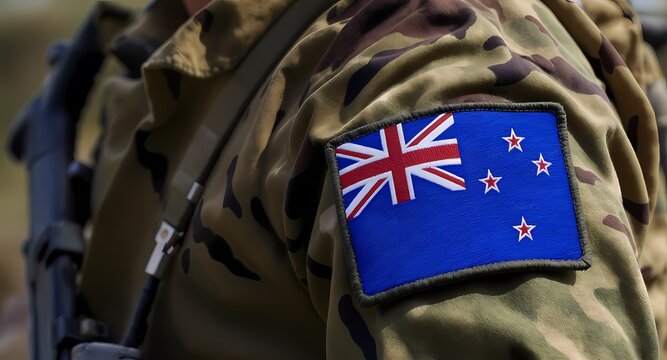 New zealand army soldier uniform flag patch military service defense forces