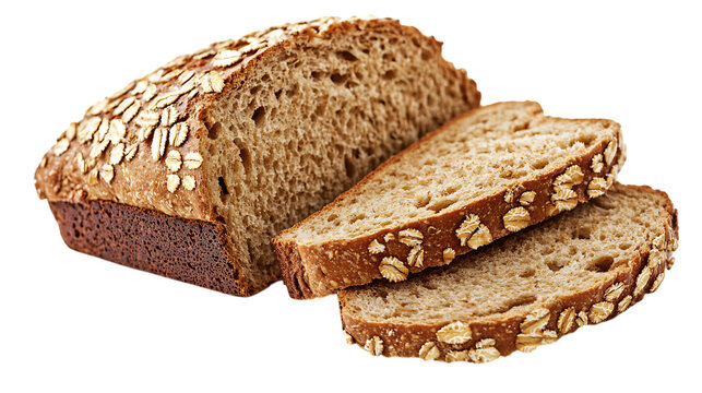 Freshly baked whole wheat bread with oats