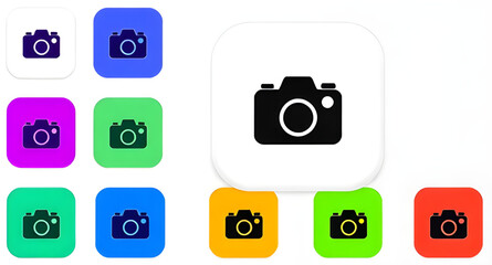 camera icon, DSLR icon, mirrorless icon, vintage camera, polaroid icon, camcorder icon, video camera icon, GoPro icon, action camera, compact camera, point-and-shoot, camera lens, lens icon, zoom lens