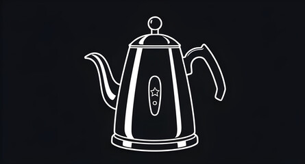 Electric kettle icon, Electric kettle vector, Electric kettle design, Electric kettle art, Kettle appliance icon, Kitchen kettle vector, Hot water kettle illustration, Electric pot symbol, Stainless s