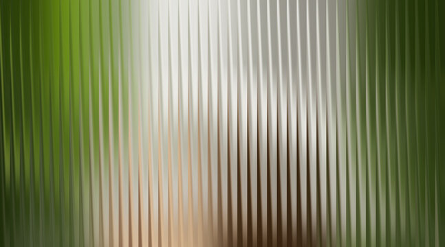 Abstract textured background with vertical ridges and green blur