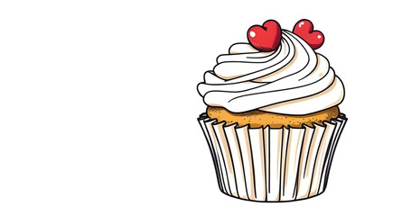 Cupcake icon, Cupcake vector, Cupcake outline, Cupcake shape, Dessert silhouette, Cake silhouette, Bakery icon, Sweet silhouette, Pastry vector, Food symbol, Muffin silhouette, Cupcake graphic, Minima
