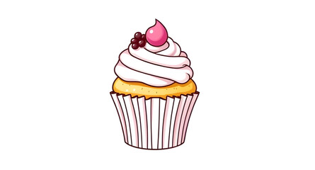 cupcake isolated on white background