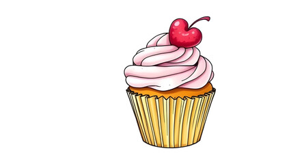 cupcake design, bakery shop logo, sweet food icon, cupcake with cream, cupcake topping, cupcake with sprinkles, cupcake bakery vector, pastry shop icon, cute dessert illustration, cake icon, small cak