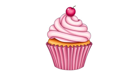 cupcake isolated on white background