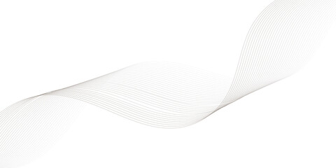Abstract line wave background. Technology abstract lines on white background. Undulate Grey Wave Swirl, frequency sound wave, twisted curve lines with blend effect.