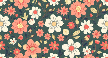 Decorative flower pattern, Modern floral fabric, Nature inspired fabric, Floral vector design, Ornamental floral print, Fabric wallpaper design, Beautiful flower pattern, Artistic floral design, Creat