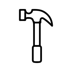 hammer icon illustration isolated vector sign symbol.  simple icon on white background