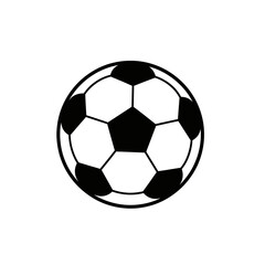 Fototapeta premium Black and White Soccer Ball Illustration
