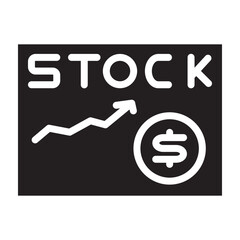 Stock Market Vector Glyph Icon Design