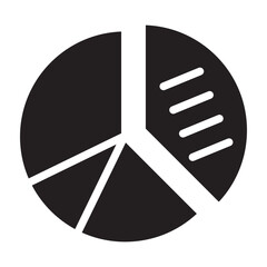 Pie Chart Vector Glyph Icon Design