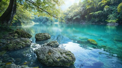 Tranquil Forest Lake