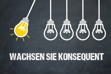 Fototapeta premium Wachsen Sie konsequent