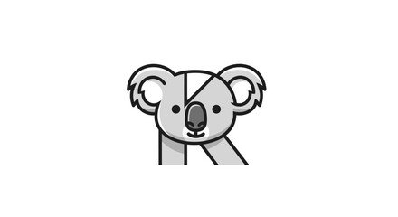 Cute Koala Silhouette Design