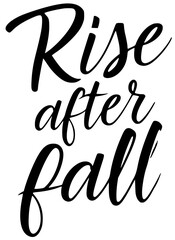 lettering rise after fall