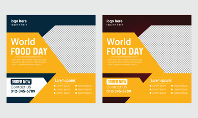 World Food Day and Instagram and social media post template
