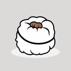 Flat solid color vector illustration of World Cotton Day with cotton fields, hands holding cotton, cotton badges, eco-friendly symbols, and cotton flower branches for sustainable agriculture