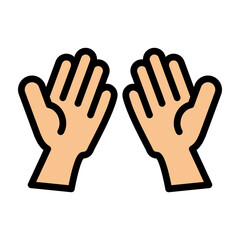 Devotional Hand Vector Filled Icon Design