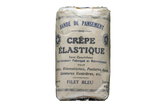ancien bandage en cr&ecirc;pe des  Filets Bleu