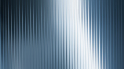 Obraz premium Abstract blue background with vertical ribbed texture and light reflection