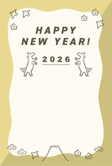 午年の年賀状テンプレート（2026年）