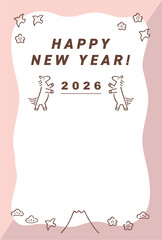 午年の年賀状テンプレート（2026年）