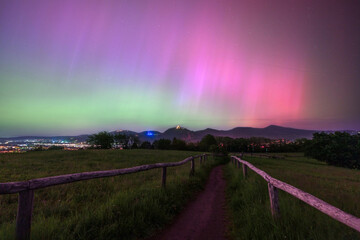 Polarlichter &uuml;ber dem Siebengebirge