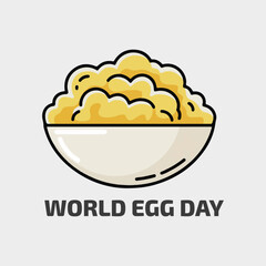 World Egg Day vector pack including sunny side up, scrambled eggs, egg baskets, minimal flat icons, egg patterns, cartoon faces, breakfast food illustrations for posters and stickers