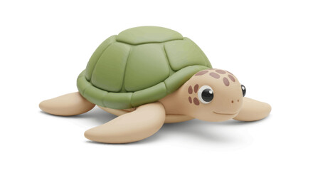 Stuffed Sea Turtle Toy with Green Shell and Beige Limbs. © Rizal