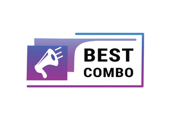 Best combo banner for marketing can be use for business sign. Vector badge vibrant colour.