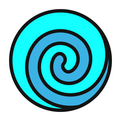 Spiral Swirl Vector Filled Icon Design